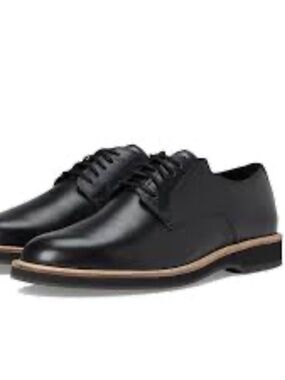 Bruno Magli Black Leather Derby Lace-Up Shoes NWOT